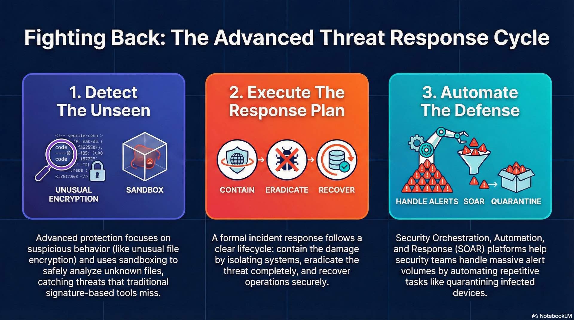 How Advanced Threat Protection and Incident Response Work Advanced threat protection detects, analyzes, and responds to cyber threats through monitoring, incident response workflows, and security automation.