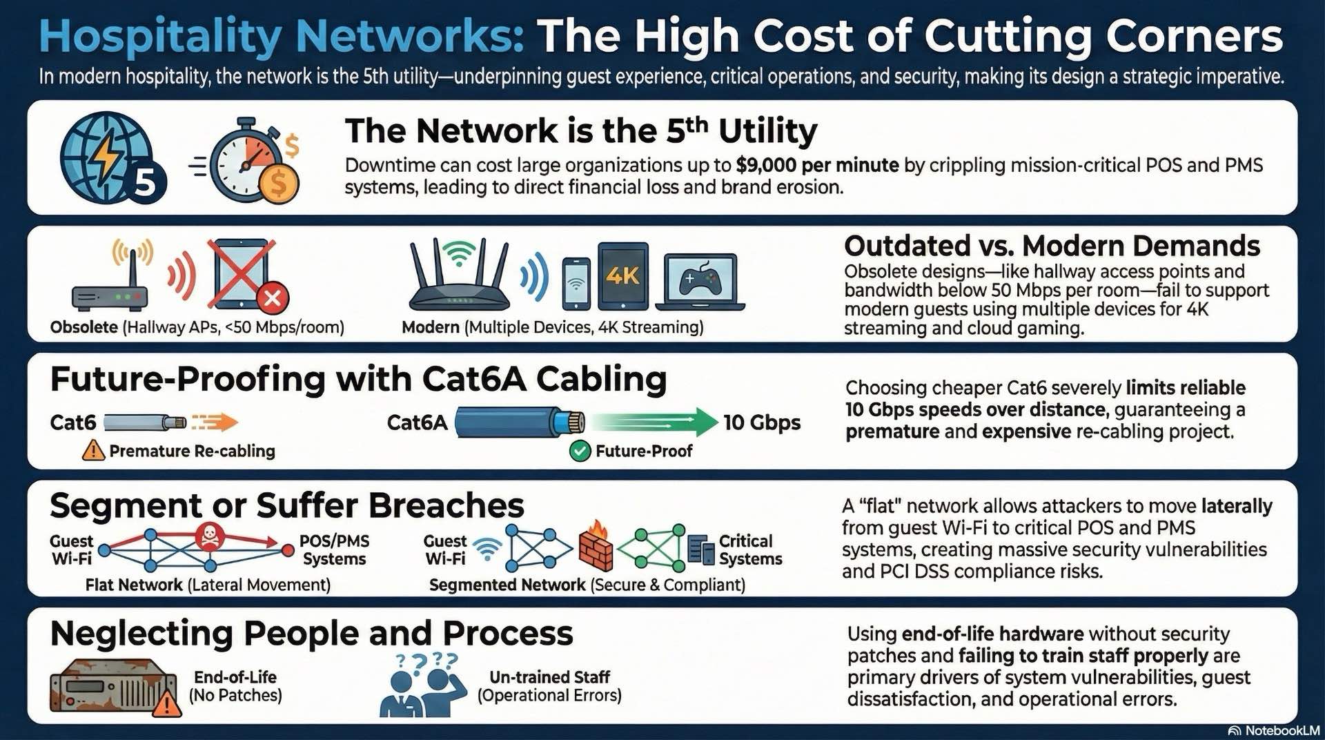 Operating and modernizing hospitality networks over time covers lifecycle upgrades, monitoring, and optimization to sustain secure, high-quality guest connectivity.