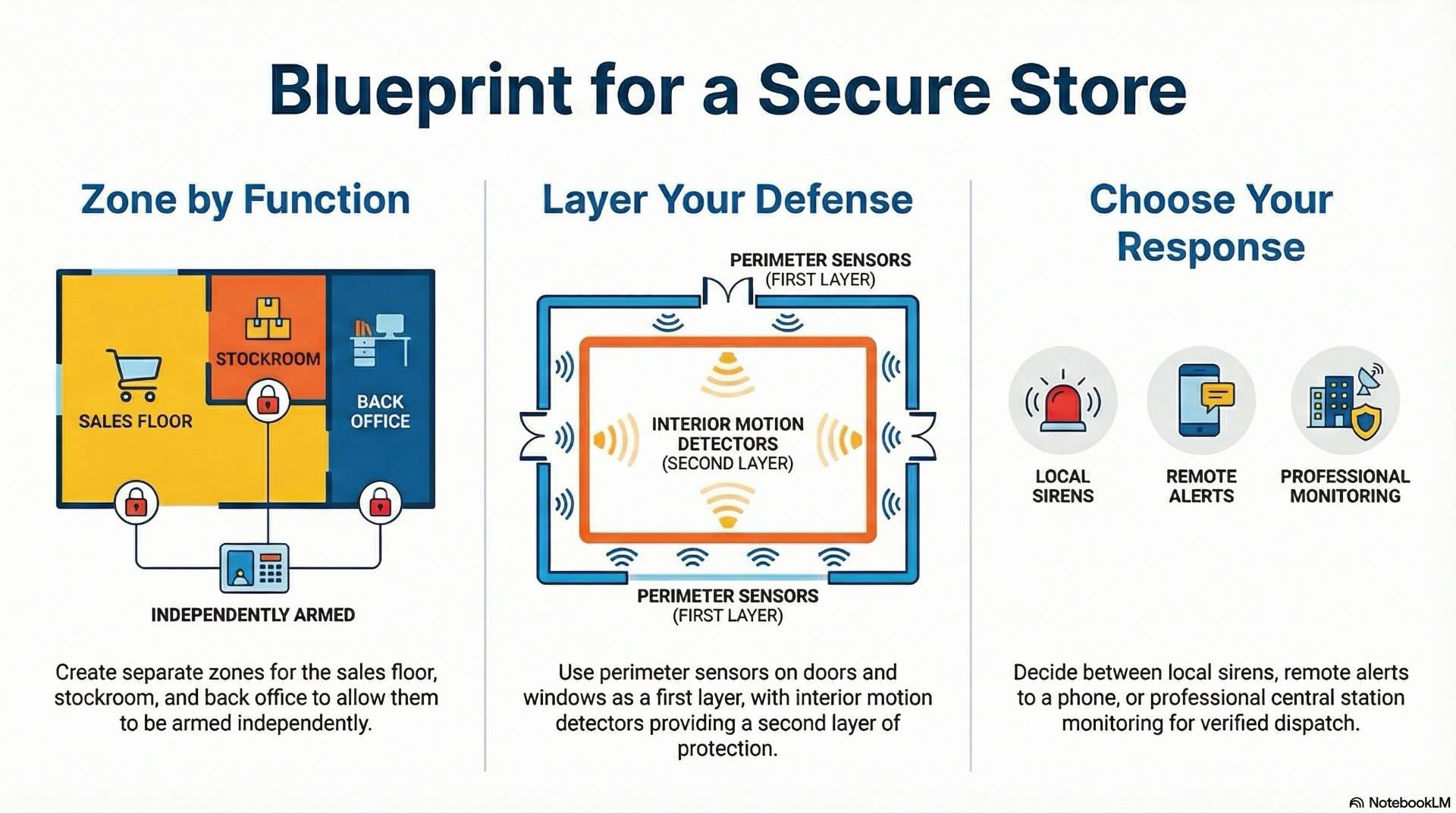 Practical guidance on dividing a store into alarm zones and designing architecture that matches perimeter, interior and high-risk areas.