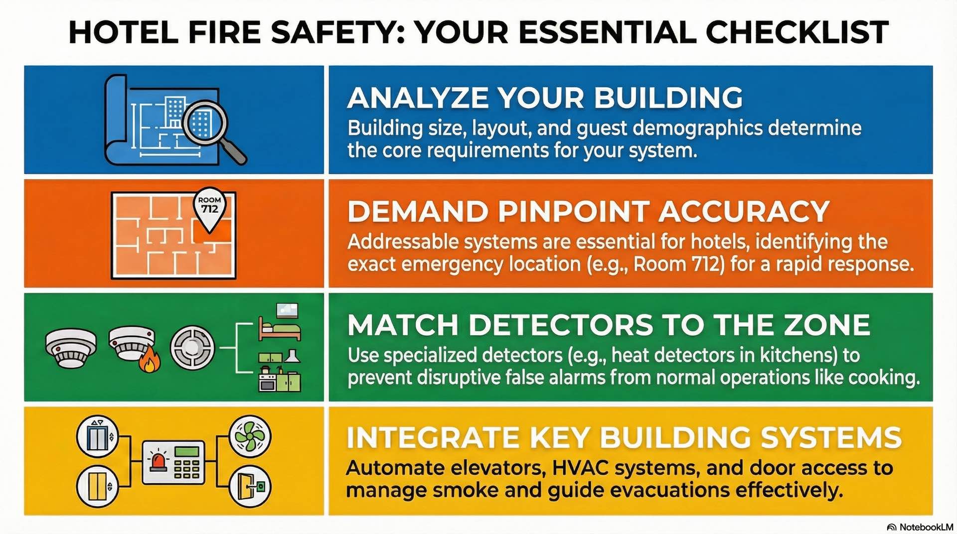 A structured checklist helps confirm safety, compliance, integration, and operational suitability before final selection.